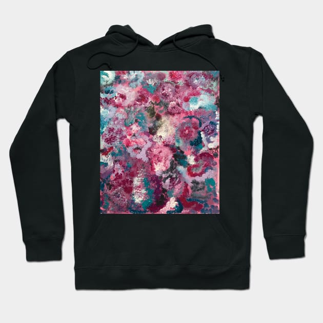 Pastel Dreams - Floral Abstract Hoodie by Colzo Art